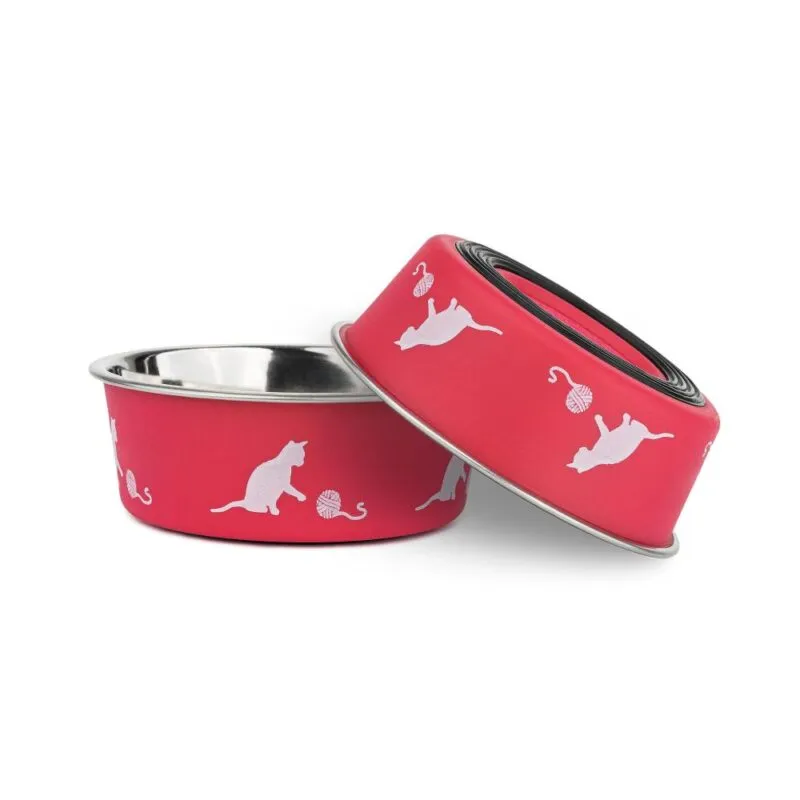 Miska dla kota różowa 12cm/0,24l Happet - obrazek 2